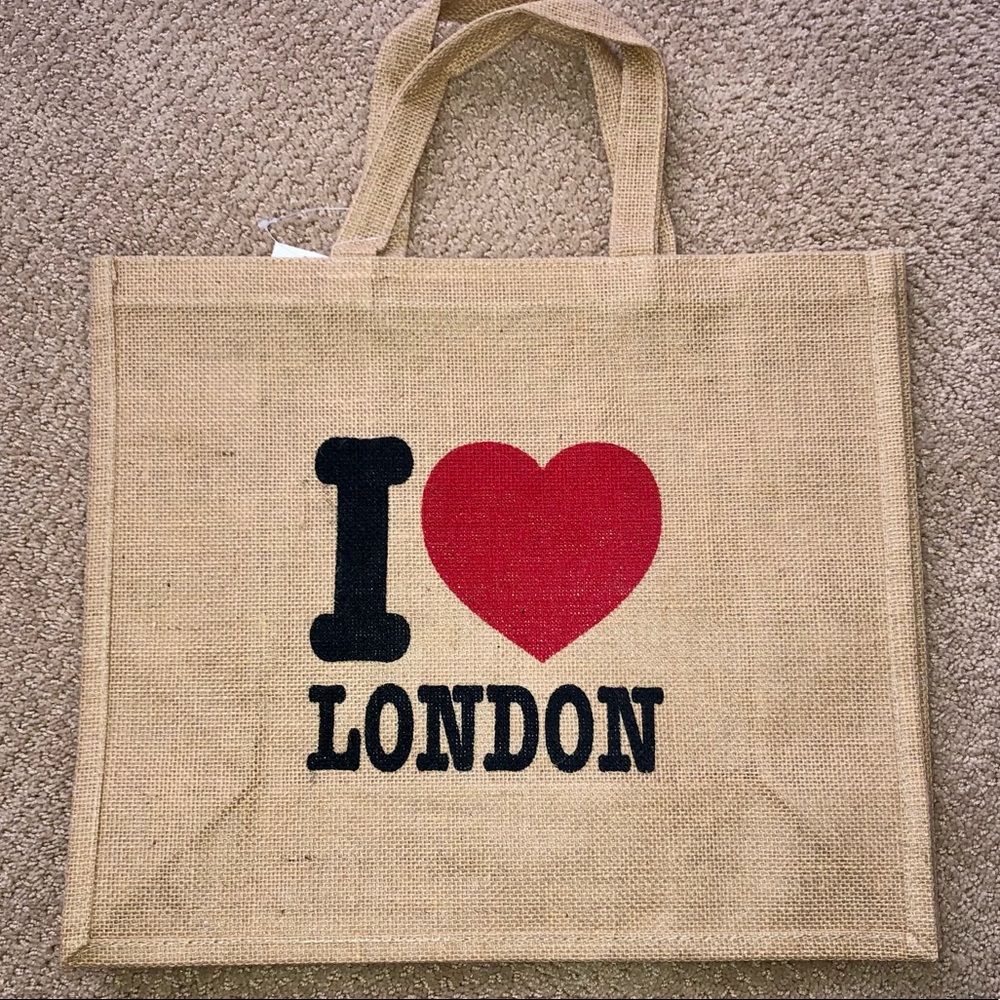 New Jute “I ❤️ London” Shopper Bag